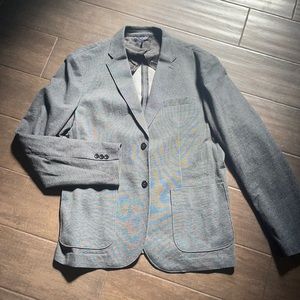 Men’s sport coat. Speckled grey blue
